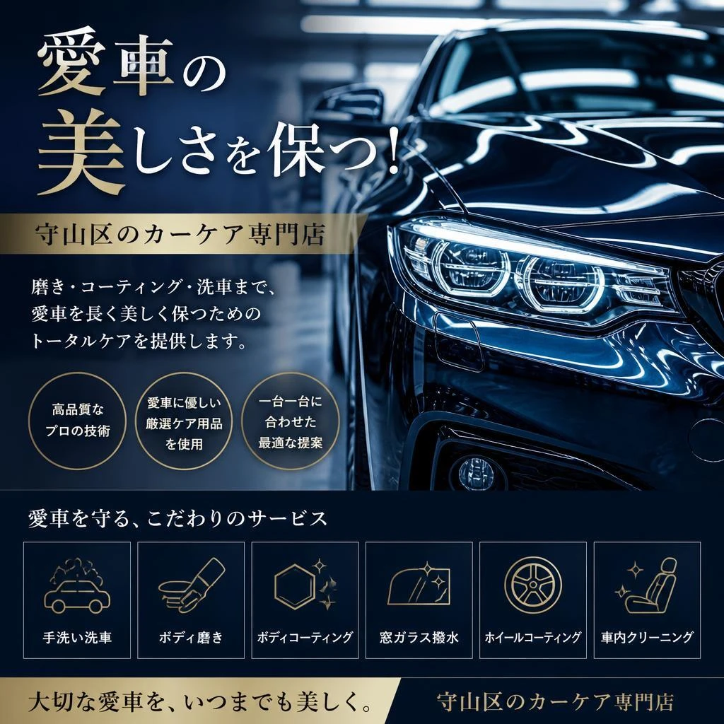 愛車の美しさを保つ！守山区のカーケア専門店