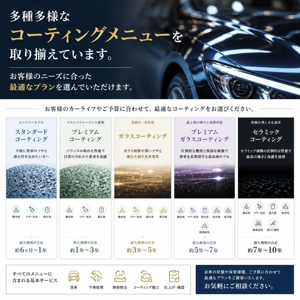 充実のサービスメニュー