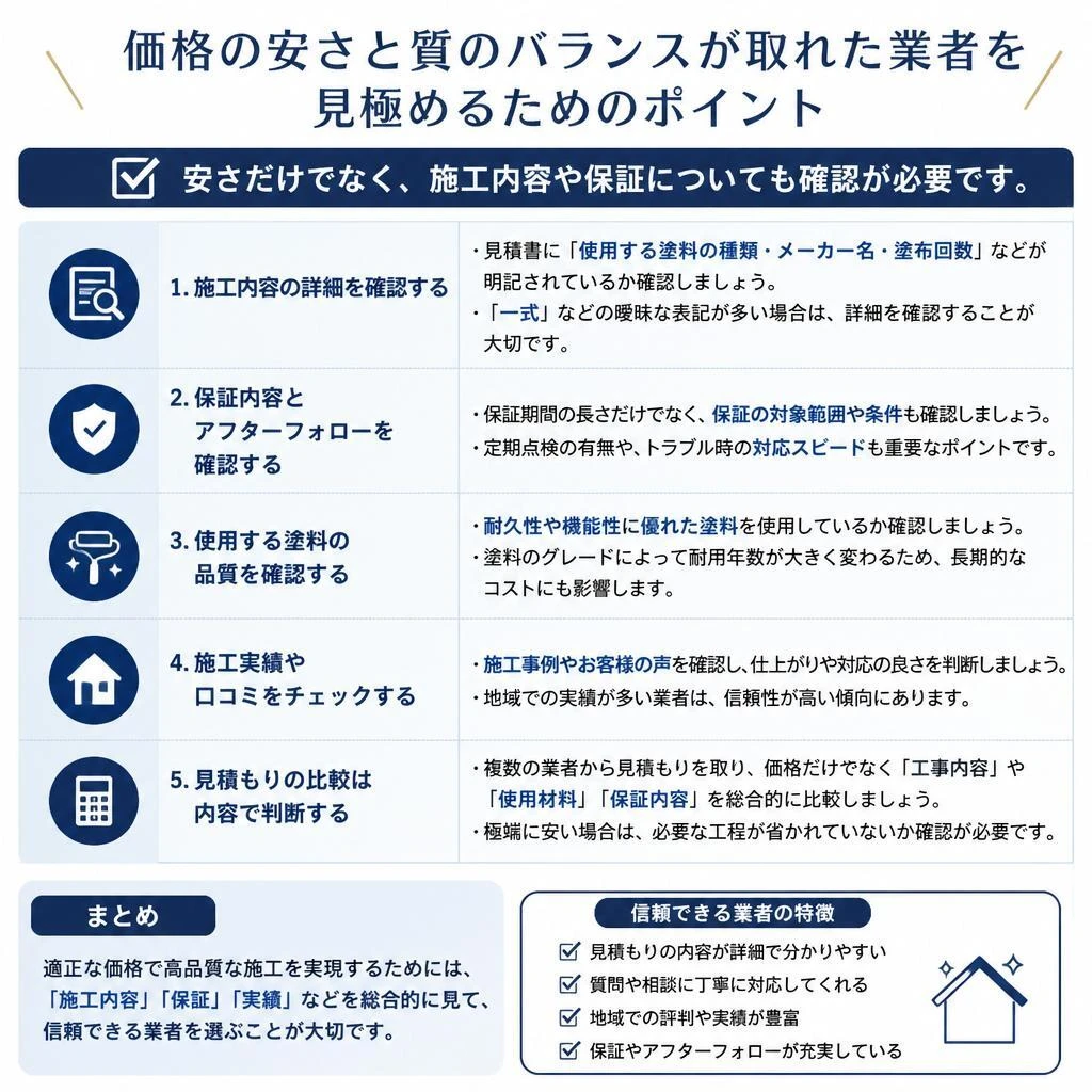 安いコーティング業者を見分けるコツ