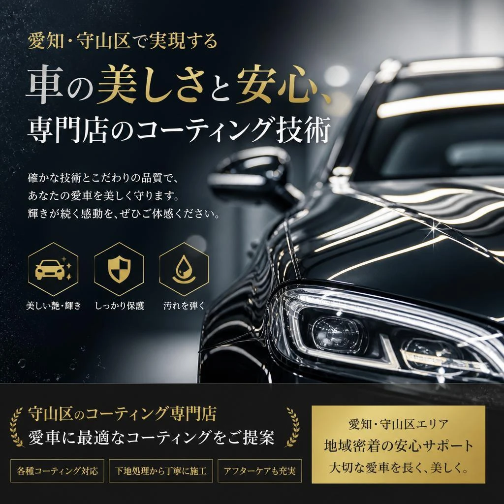 愛知・守山区で実現する車の美しさと安心、専門店のコーティング技術