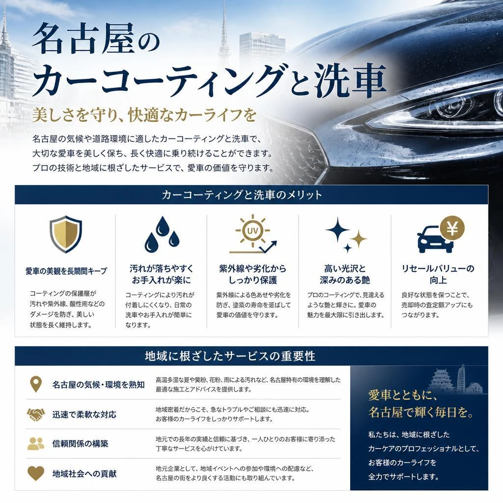 なぜ名古屋で洗車・コーティングを選ぶべきか