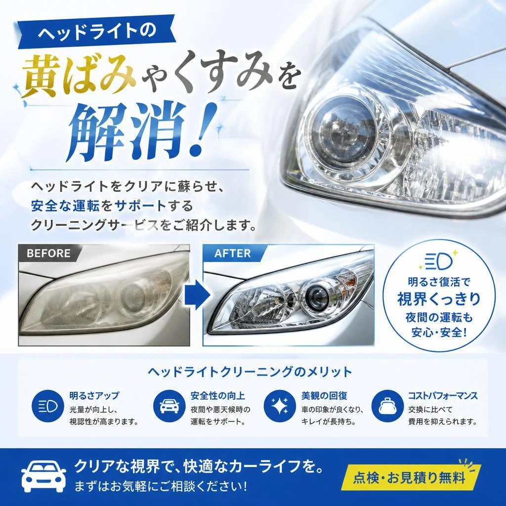 4. ヘッドライトクリーニングの効果