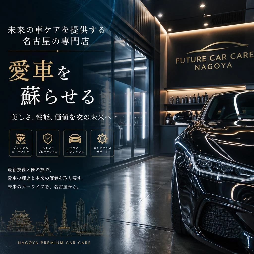 未来の車ケアを提供する名古屋の専門店で、愛車を蘇らせる