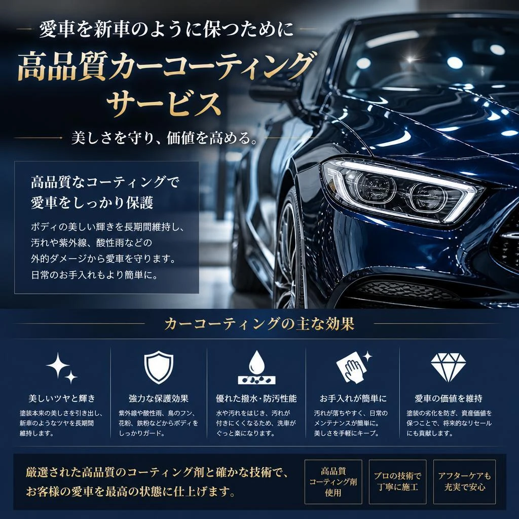 高品質なカーコーティングで車を守る